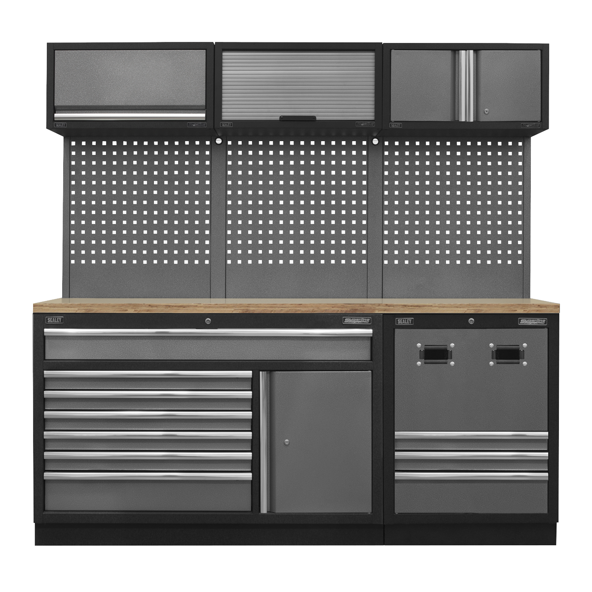 Modular Storage System Combo with Pressed Wood Worktop APMSSTACK14W