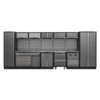 Storage System with Stainless Steel Worktop 4.92m APMSSTACK16SS
