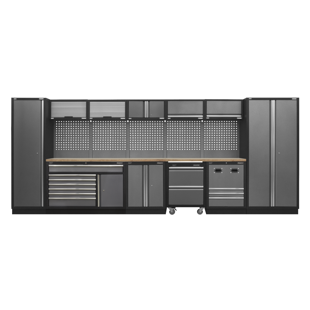 Storage System with Pressed Wood Worktop 4.92m APMSSTACK16W