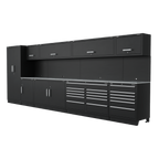 Storage System with Stainless Worktop 5.58m APMSSTEEL