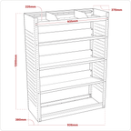 Modular Slanted Shelf Van Storage Unit 925mm APMSV02