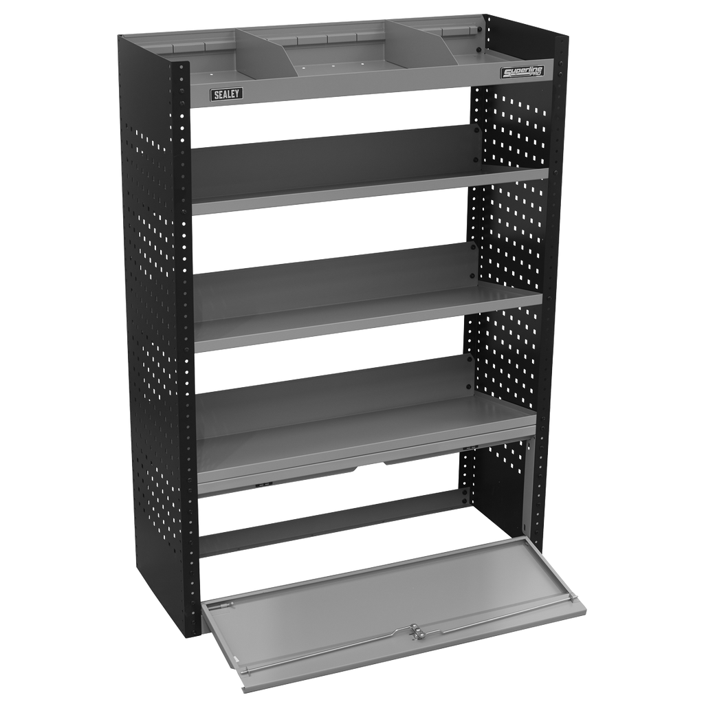 Modular Slanted Shelf Van Storage System APMSVCOMBO2