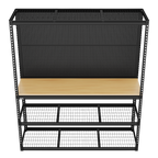Heavy-Duty Modular Workbench with Racking & Pegboard 300kg Capacity Per Level APMWB1