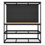 Heavy-Duty Modular Workbench with Racking & Pegboard 300kg Capacity Per Level APMWB1
