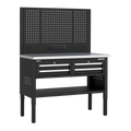 Modular Workbench with 4 Drawers Stainless Steel Worktop Adjustable Height 1265mm APMWB50COMBO2SS