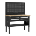 Modular Workbench with 4 Drawers Wooden Worktop Adjustable Height 1265mm APMWB50COMBO2W