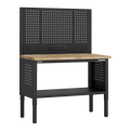 Modular Workbench with Pegboard Back Panel Wooden Worktop Adjustable Height 1265mm APMWB50COMBOW
