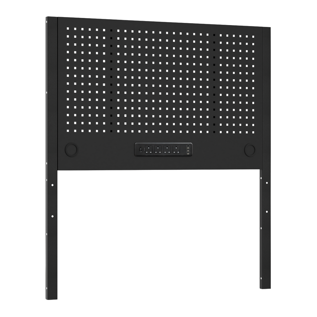 Modular Workbench with Pegboard Back Panel Wooden Worktop Adjustable Height 1265mm APMWB50COMBOW