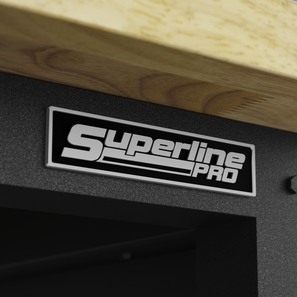 Modular Workbench with Wooden Worktop & Adjustable Height 1265mm APMWB50W