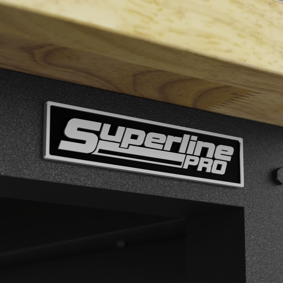 Modular Workbench with Wooden Worktop & Adjustable Height 1265mm APMWB50W