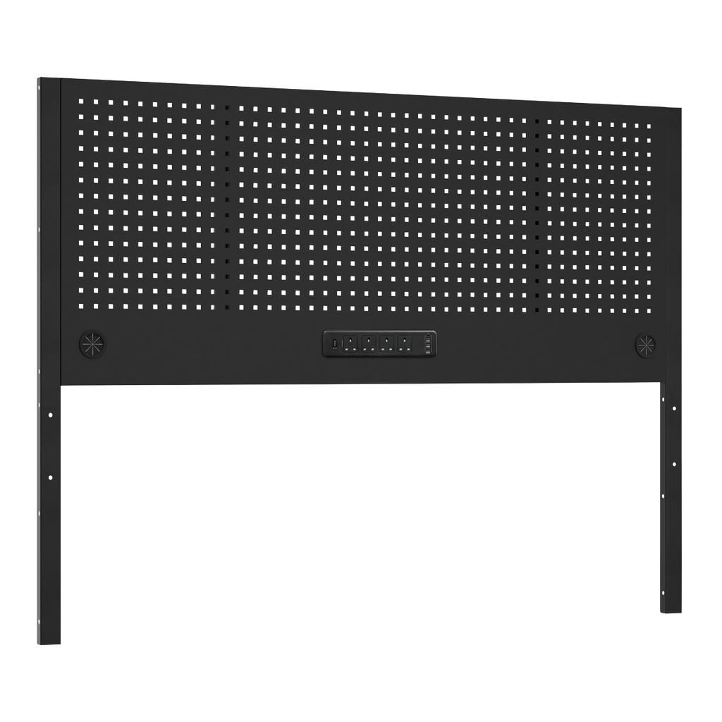 Modular Pegboard Back Panel with Power Bar 1800mm APMWB72PB