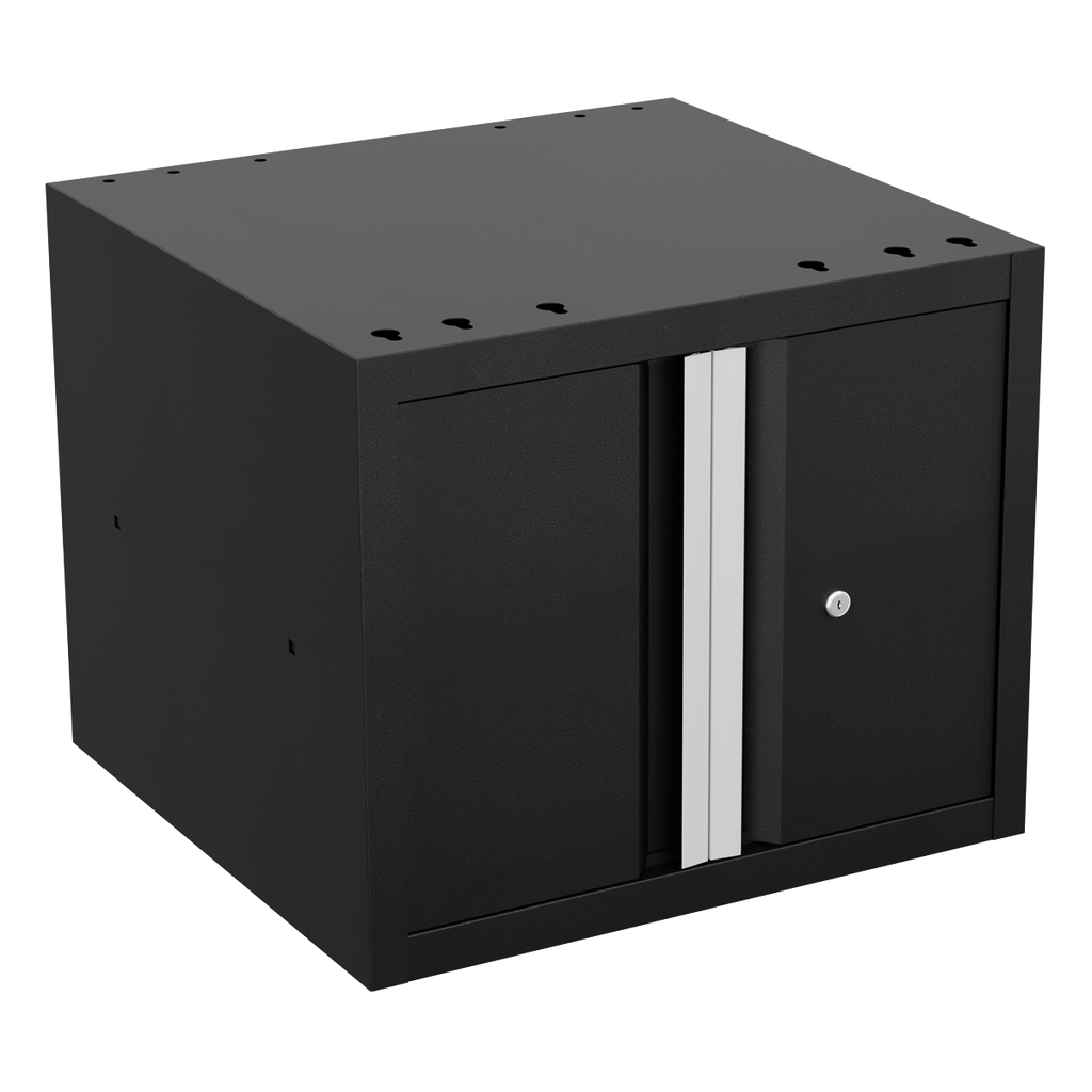 Modular Workbench with 3 Drawers & Cupboard Wooden Worktop Adjustable Height 1525mm APMWB60COMBO2W