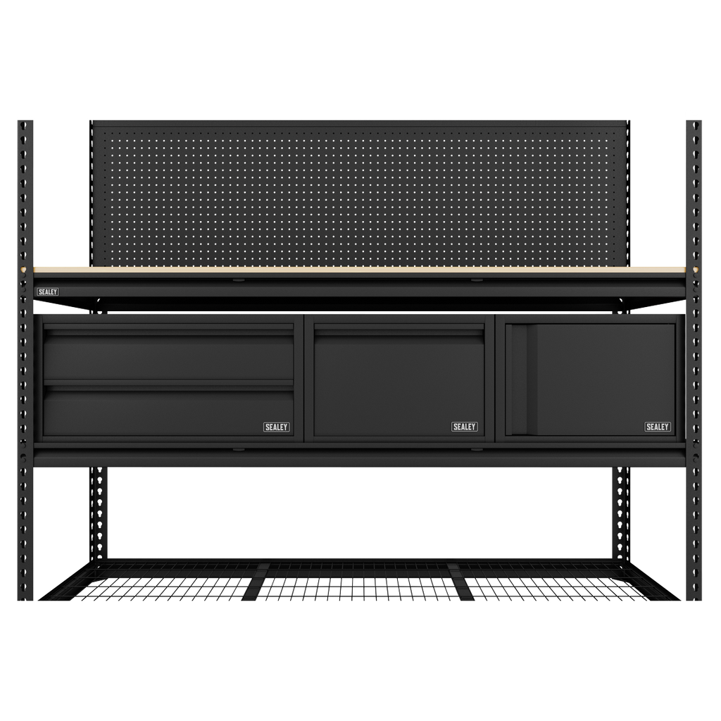 Heavy-Duty Modular Workbench & Racking Kit - 300kg Capacity Per Level APMWBCOMBO1