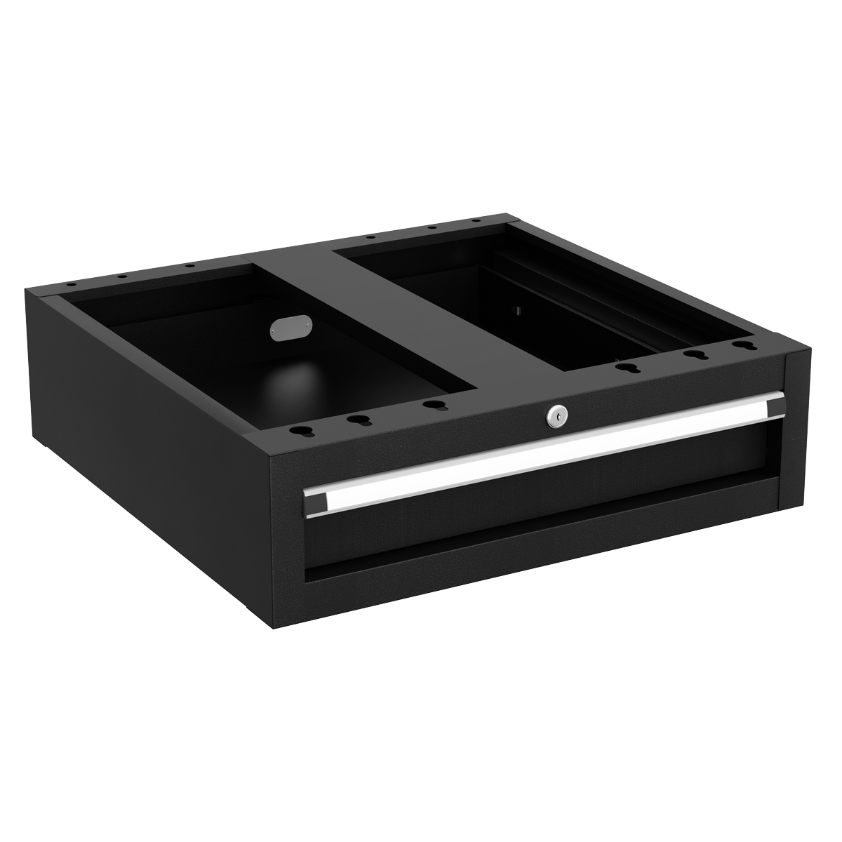 Modular Workbench with 3 Drawers & Cupboard Wooden Worktop Adjustable Height 1525mm APMWB60COMBO2W