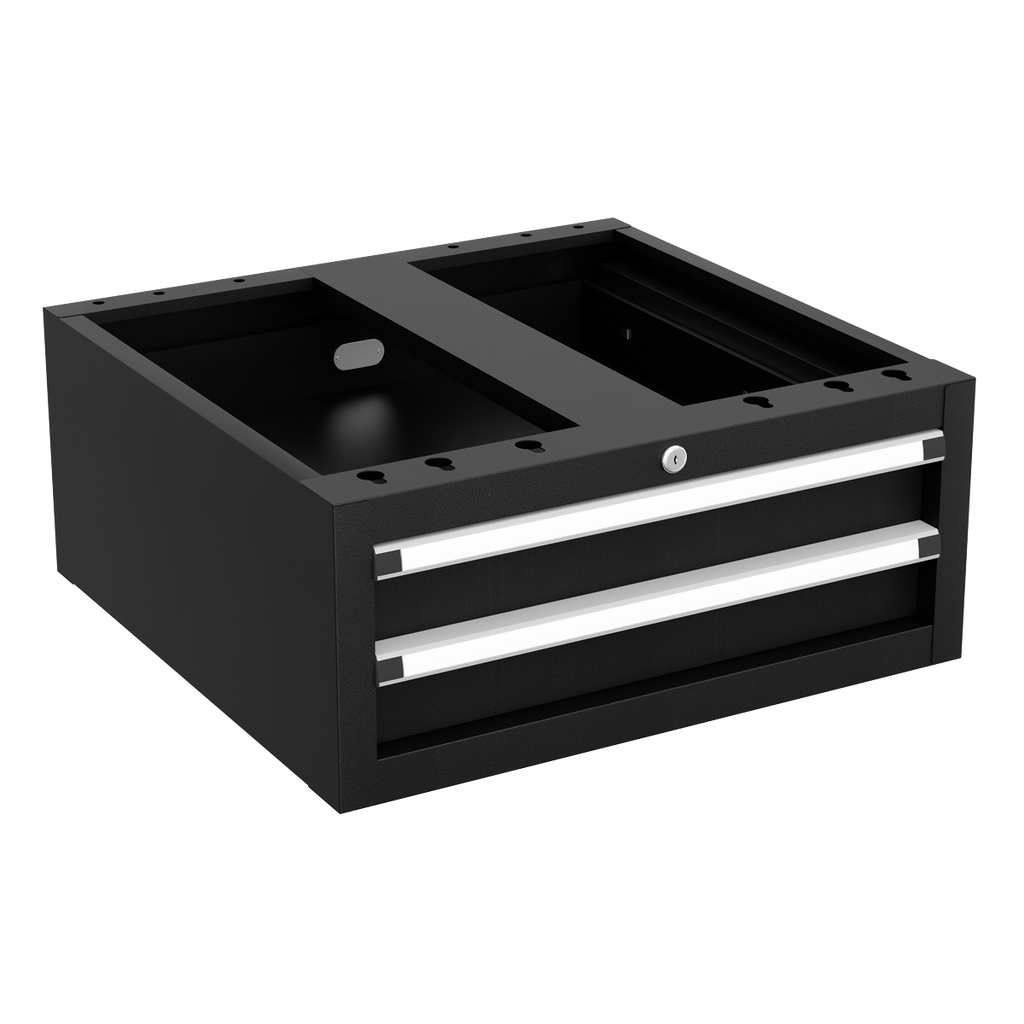 Modular Workbench with 4 Drawers Stainless Steel Worktop Adjustable Height 1525mm APMWB60COMBO3SS