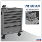Rollcab 6 Drawer with SG Swivel Base 100mm Vice APMWS2COMBO