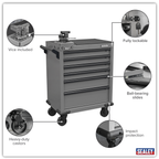 Rollcab 6 Drawer with SG Swivel Base 100mm Vice APMWS2COMBO