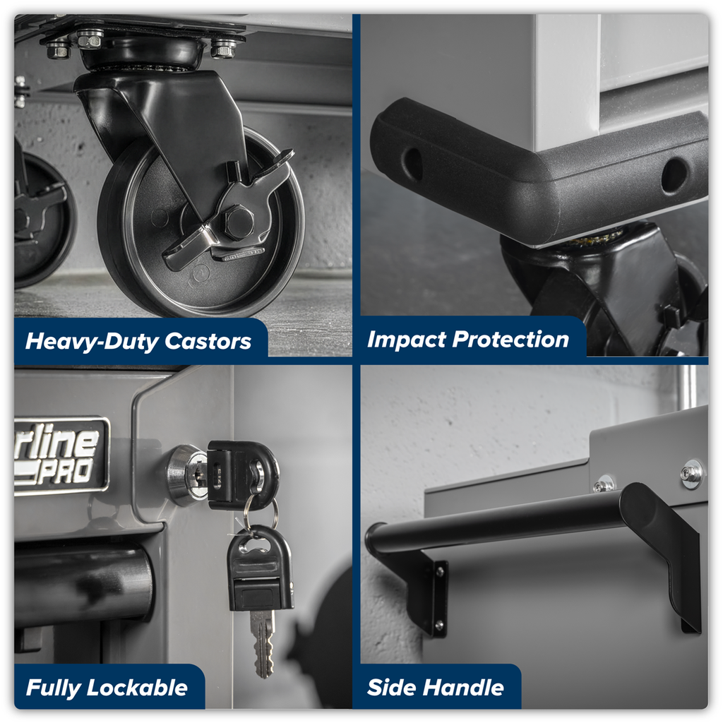 Rollcab 6 Drawer with SG Swivel Base 100mm Vice APMWS2COMBO