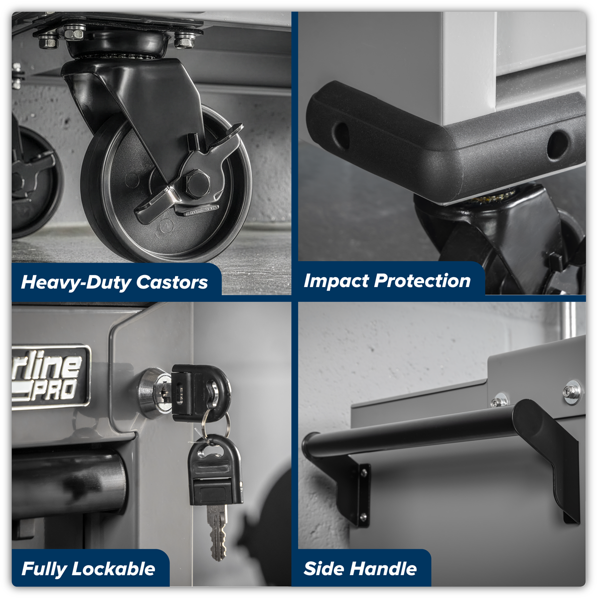 Rollcab 6 Drawer with SG Swivel Base 100mm Vice APMWS2COMBO