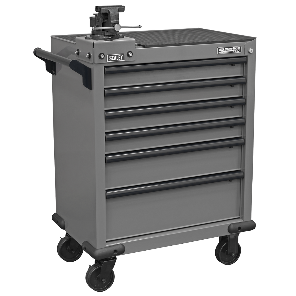 Rollcab 6 Drawer with SG Swivel Base 100mm Vice APMWS2COMBO