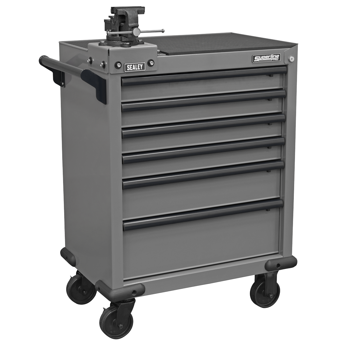 Rollcab 6 Drawer with SG Swivel Base 100mm Vice APMWS2COMBO