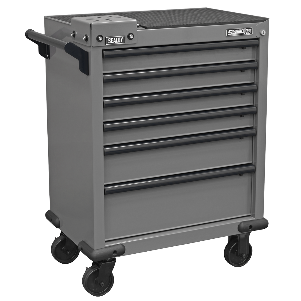 Rollcab 6 Drawer with Vice Base - Grey/Black APMWS2