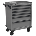 Rollcab 6 Drawer with Vice Base - Grey/Black APMWS2
