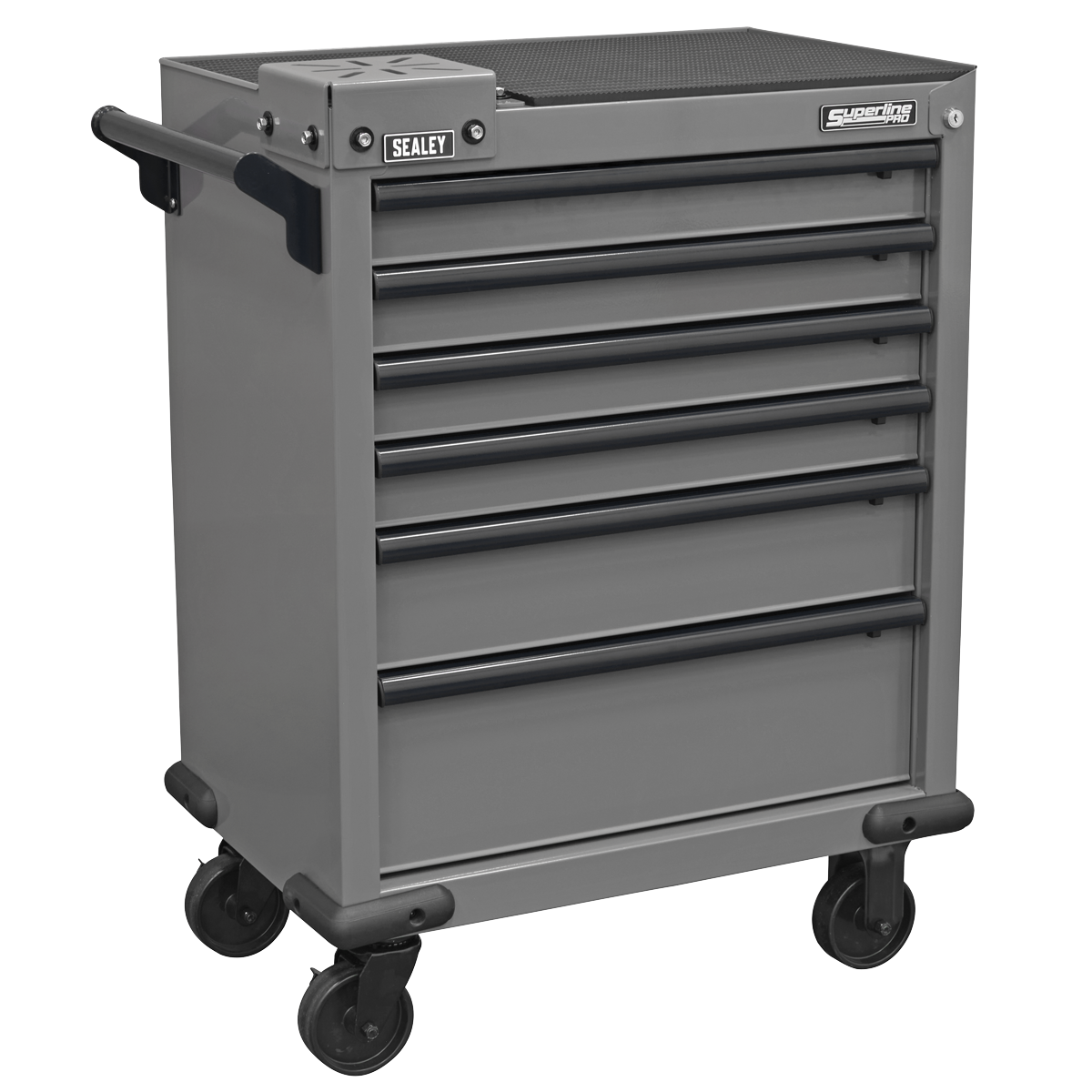 Rollcab 6 Drawer with Vice Base - Grey/Black APMWS2