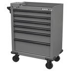 Rollcab 6 Drawer with Vice Base - Grey/Black APMWS2
