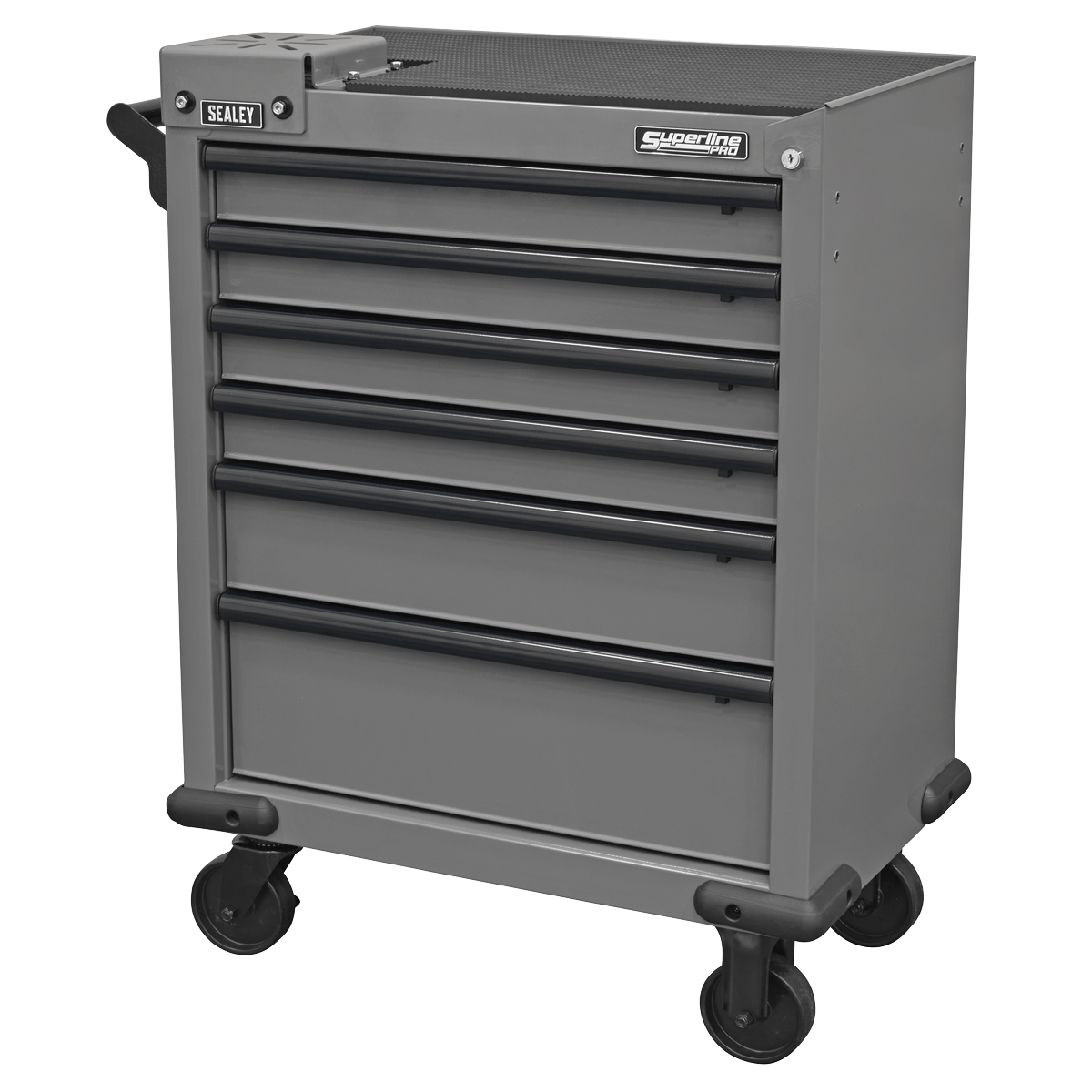 Rollcab 6 Drawer with Vice Base - Grey/Black APMWS2