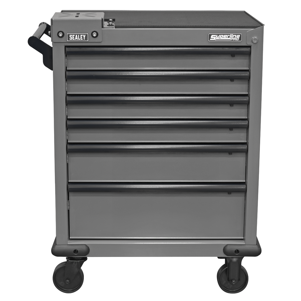 Rollcab 6 Drawer with Vice Base - Grey/Black APMWS2