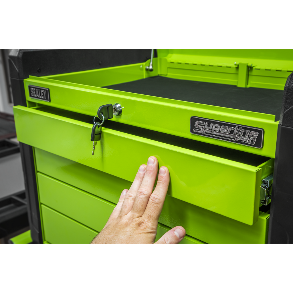 Push-to-Open Topchest 4 Drawer - Green APPD4G