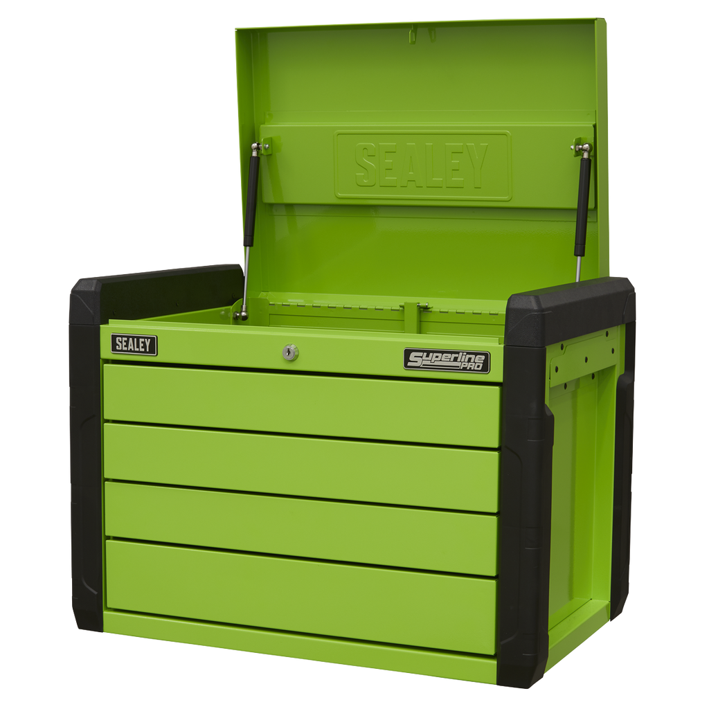 Push-to-Open Topchest 4 Drawer - Green APPD4G
