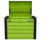 Push-to-Open Topchest 4 Drawer - Green APPD4G