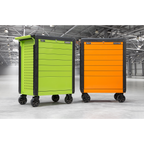 Push-To-Open Rollcab 7 Drawer - Orange APPD7O