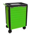 Push-To-Open Rollcab 7 Drawer - Green APPD7G