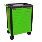 Push-To-Open Rollcab 7 Drawer - Green APPD7G