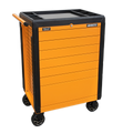 Push-To-Open Rollcab 7 Drawer - Orange APPD7O