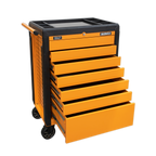 Push-To-Open Rollcab 7 Drawer - Orange APPD7O