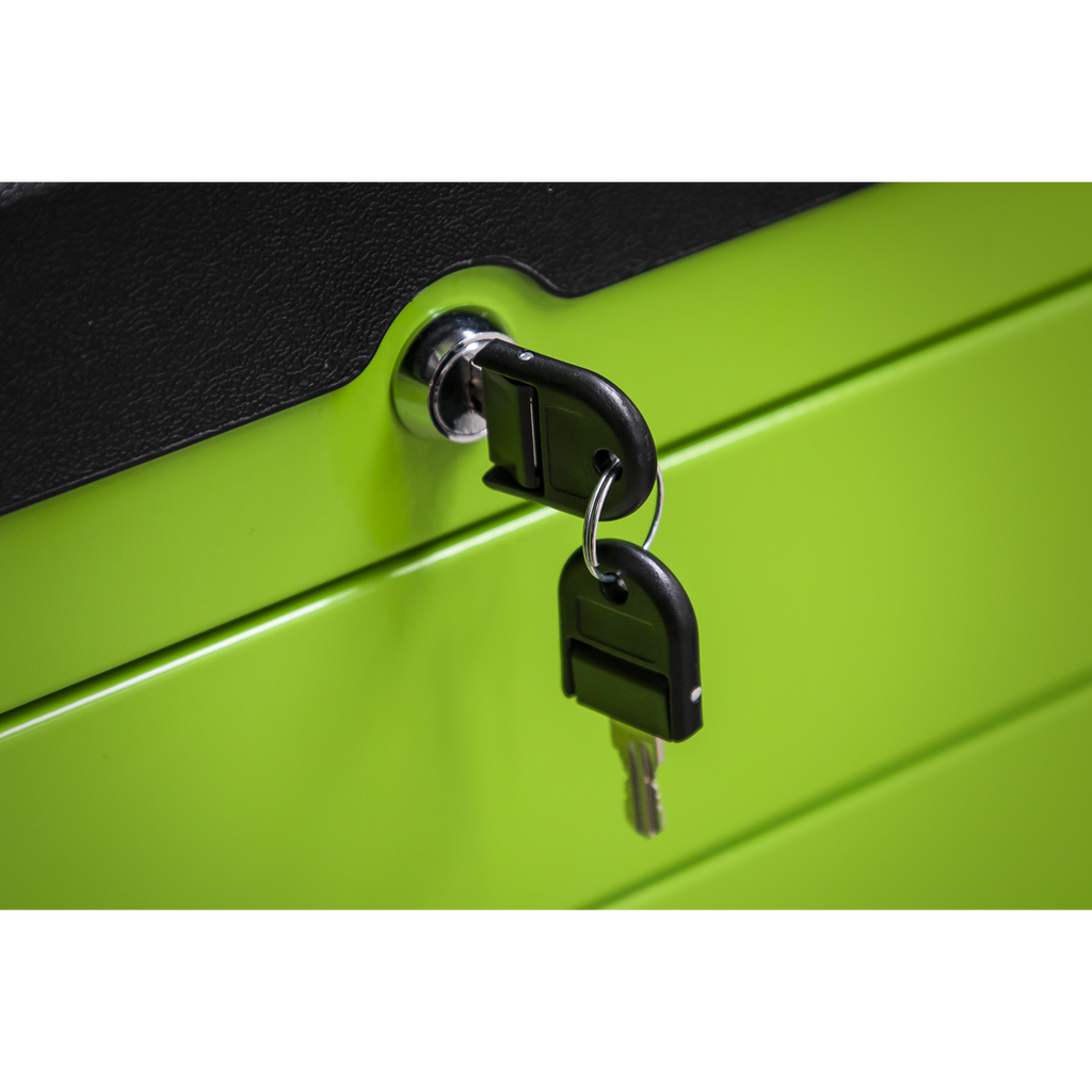 Push-To-Open Topchest & Rollcab Combination 11 Drawer - Green APPDSTACKG