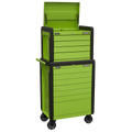 Push-To-Open Topchest & Rollcab Combination 11 Drawer - Green APPDSTACKG
