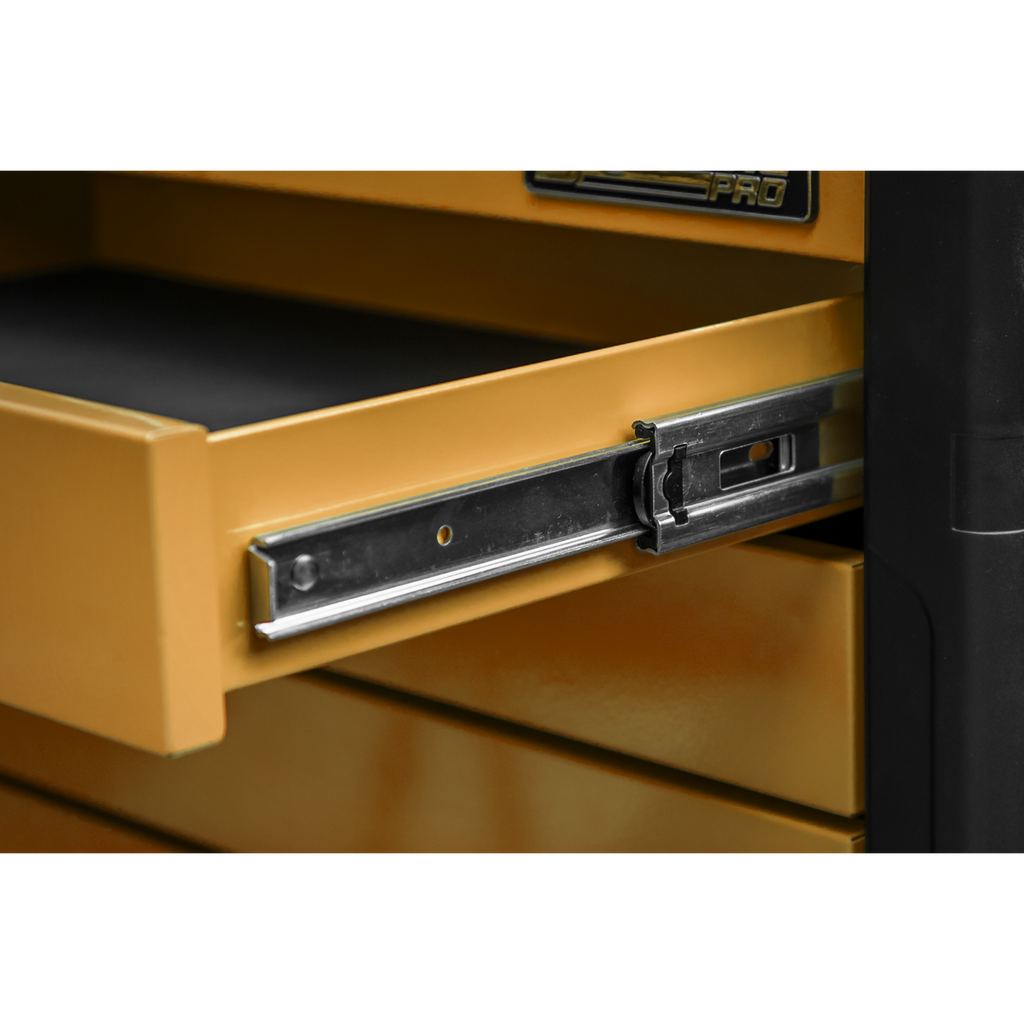 Push-To-Open Topchest & Rollcab Combination 11 Drawer - Orange APPDSTACKO