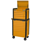 Push-To-Open Topchest & Rollcab Combination 11 Drawer - Orange APPDSTACKO