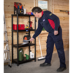 Plastic Racking Unit with 4 Shelves 25kg Capacity Per Level APPR4