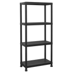 Plastic Racking Unit with 4 Shelves 25kg Capacity Per Level APPR4