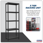 Plastic Racking Unit with 5 Shelves 25kg Capacity Per Level APPR5