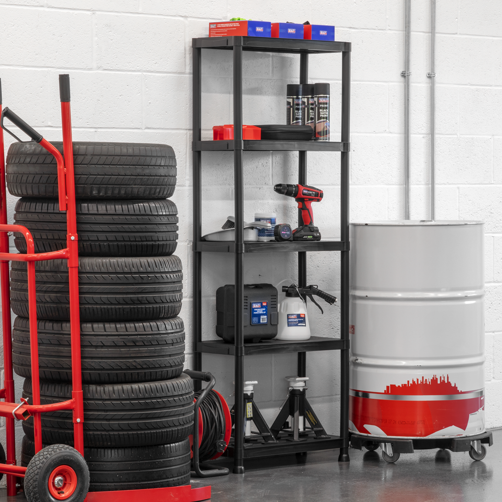 Plastic Racking Unit with 5 Shelves 25kg Capacity Per Level APPR5