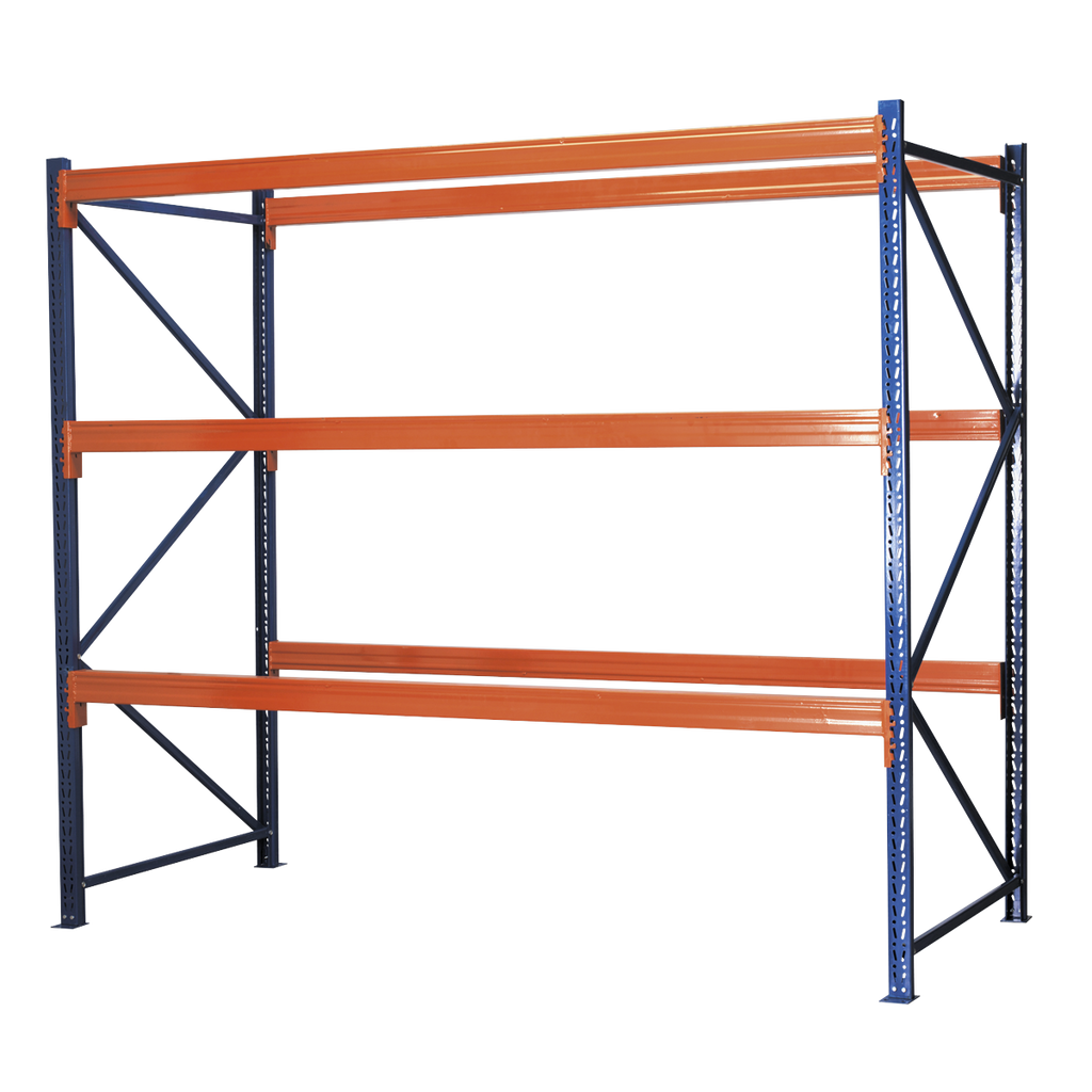 Heavy-Duty Racking Unit with 3 Beam Set 1000kg Capacity Per Level 402224