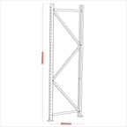 Frame One End 2000 x 600mm APR602