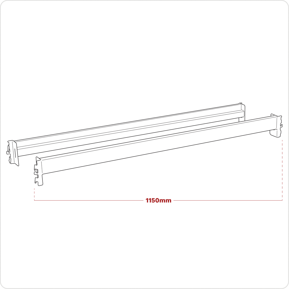 1090mm Cross Beam 900kg Capacity - Pair APRB1152